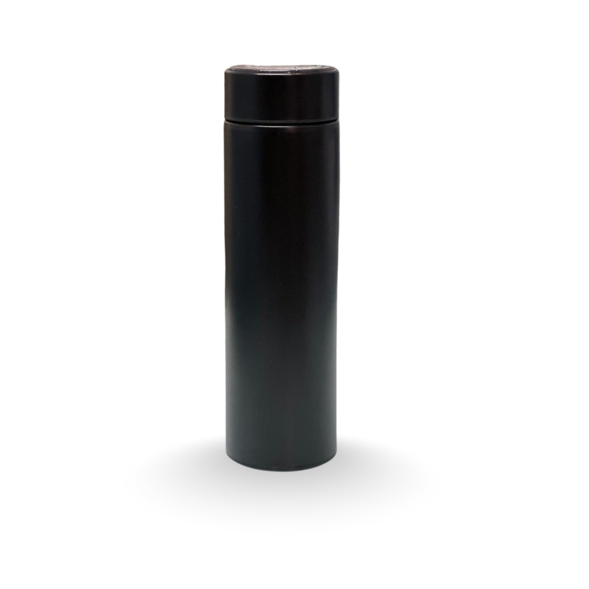 Black stainless steel LED digital water bottle