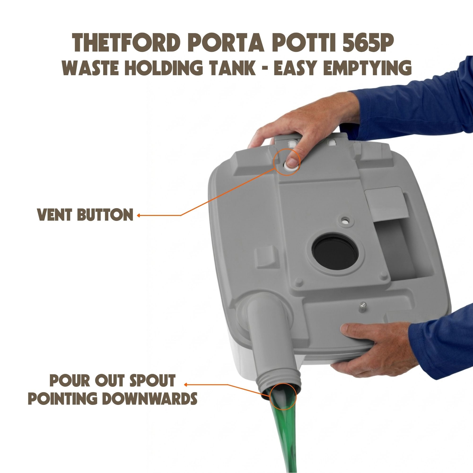 Thetford Porta Potti 565P | Portable Camping Toilet
